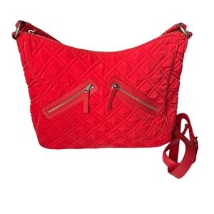NWT Vera Bradley Vivian Hobo Bag - Red Quilted Shoulder Bag